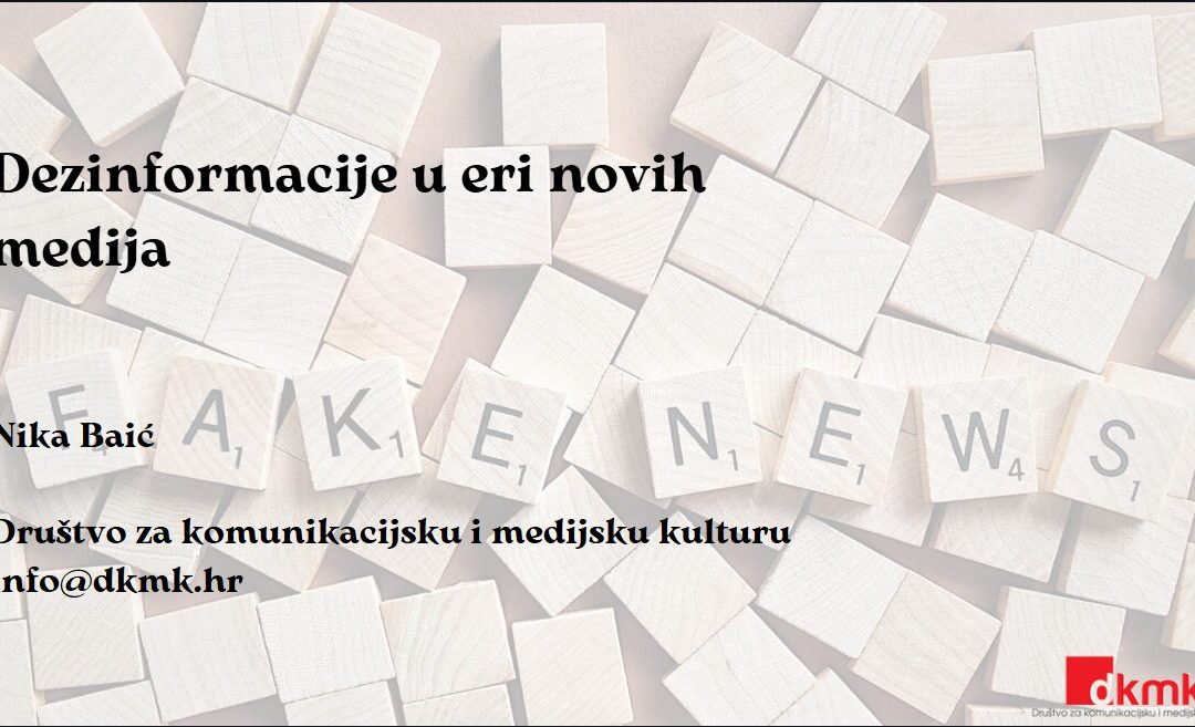 Dani medijske pismenosti – Dezinformacije u eri novih medija